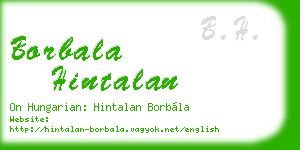 borbala hintalan business card